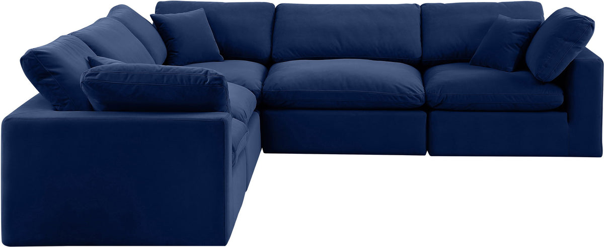 Comfy - 5 Piece Velvet Modular Corner Sectional