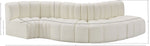 Arc - Faux Leather 5 Piece Modular Sofa