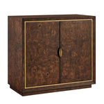 Flores - Burl Wood 2 Door Cabinet - Brass,Woodtone