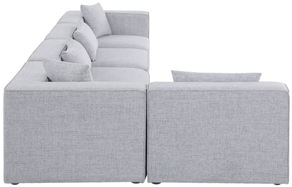 Cube - Linen 5 Piece Modular Sectional