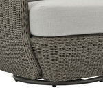 Amira - 3-Piece Outdoor Swivel Lounge Chair Conversation Set - Light Gray / Deep Bronze