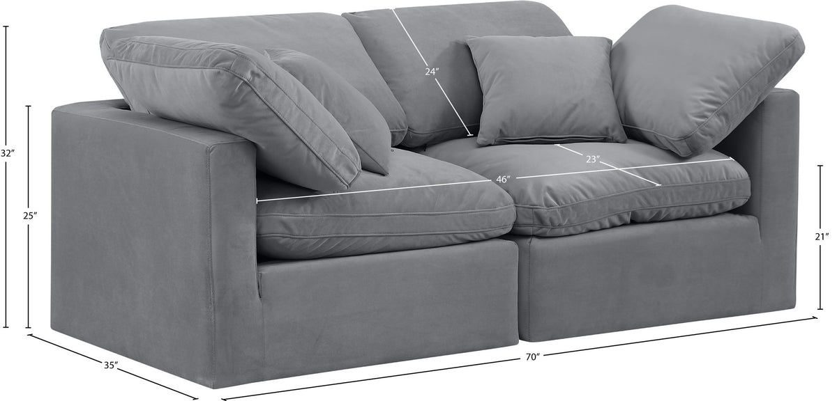 Indulge - Velvet 2 Seat Modular Sofa