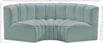 Arc - Faux Leather 3 Piece Modular U-Shaped Sofa