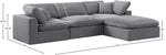 Comfy - 4 Piece Velvet Modular Sectional With Chaise