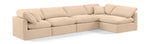 Indulge - Velvet 5 Piece Modular Sectional