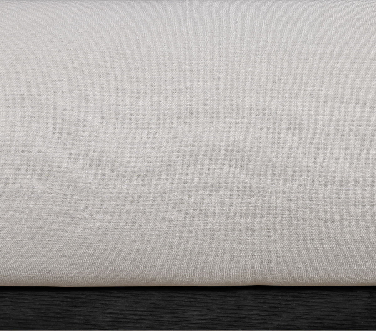 Vaughn - Linen Bed With Black Base