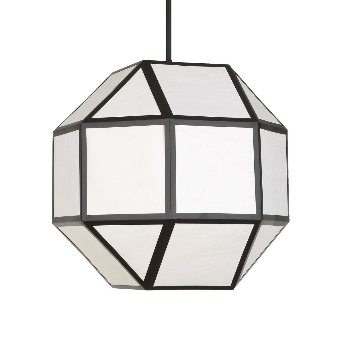 Hoi An - 4 Light Geometric Chandelier - Black