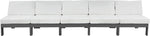 Nizuc - Outdoor Patio 5 Seat Modular Armless Sofa With Gray Frame