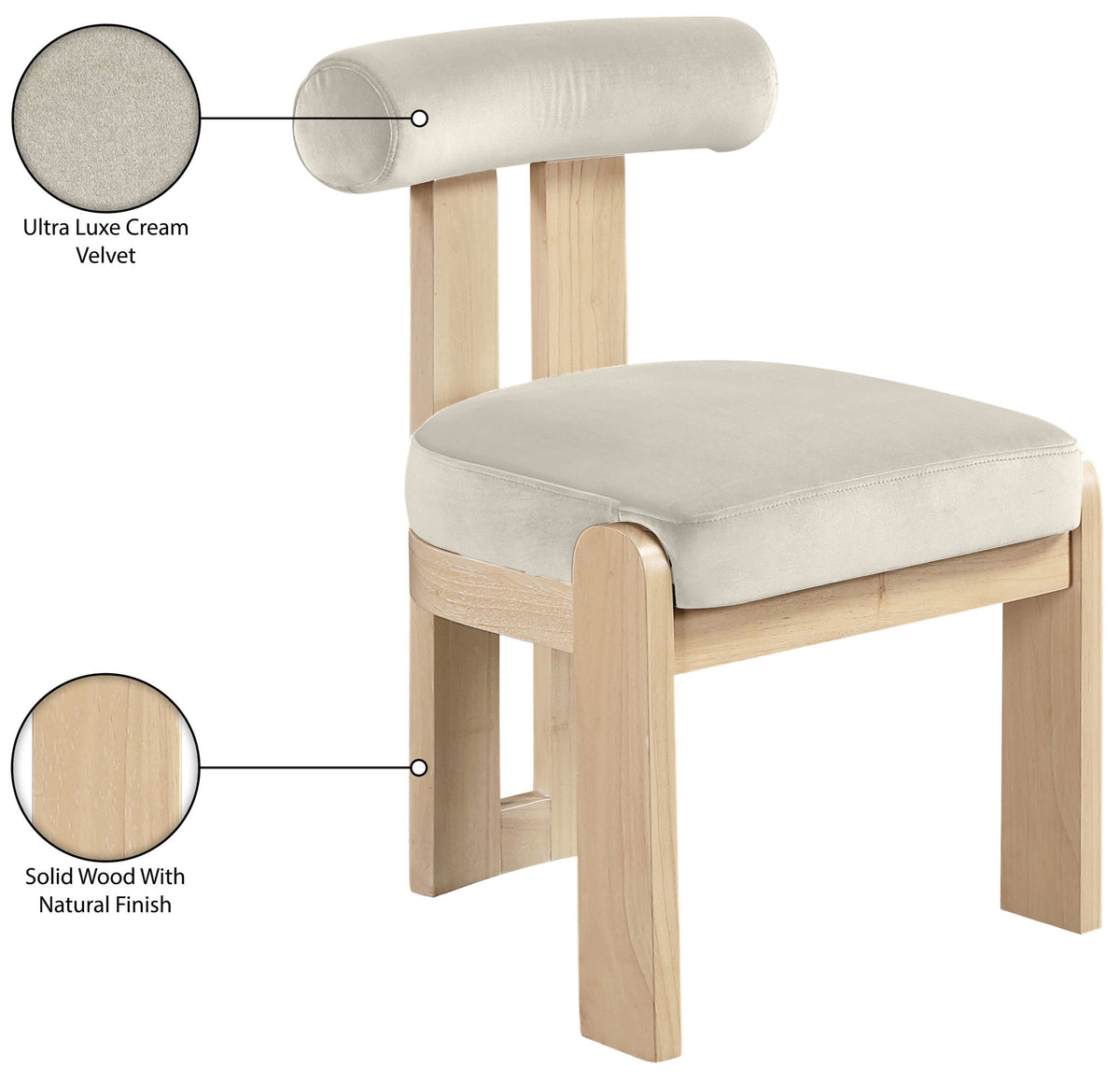 Arienzo - Performance Fabric Upholstered Dining Chair (Set of 2) - Natural Base