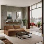 Shaggy - Fabric 2 Seat Modular Armless Sofa