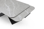 9422 - Ceramic & Metal Dining Table - Gray / Black