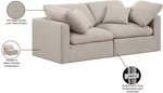 Indulge - Linen 2 Seat Modular Sofa