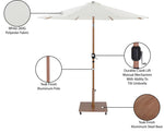 Fiji - Aluminum Patio Umbrella With Square Teak Base