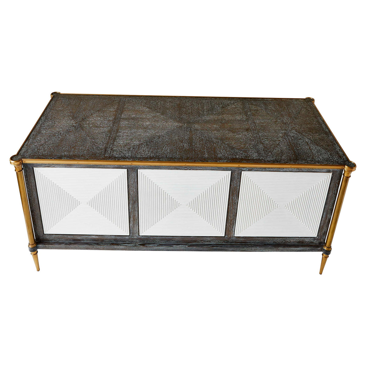 Let It Drop - Desk - Brown / Gold / White