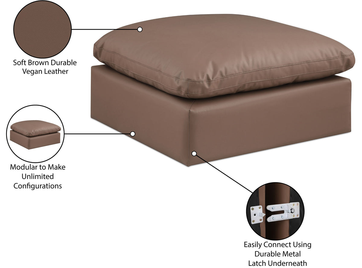 Comfy - Faux Leather Ottoman