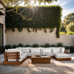 Mirella - 7 Piece Water Resistant Fabric Upholstered Outdoor Patio Modular Sectional