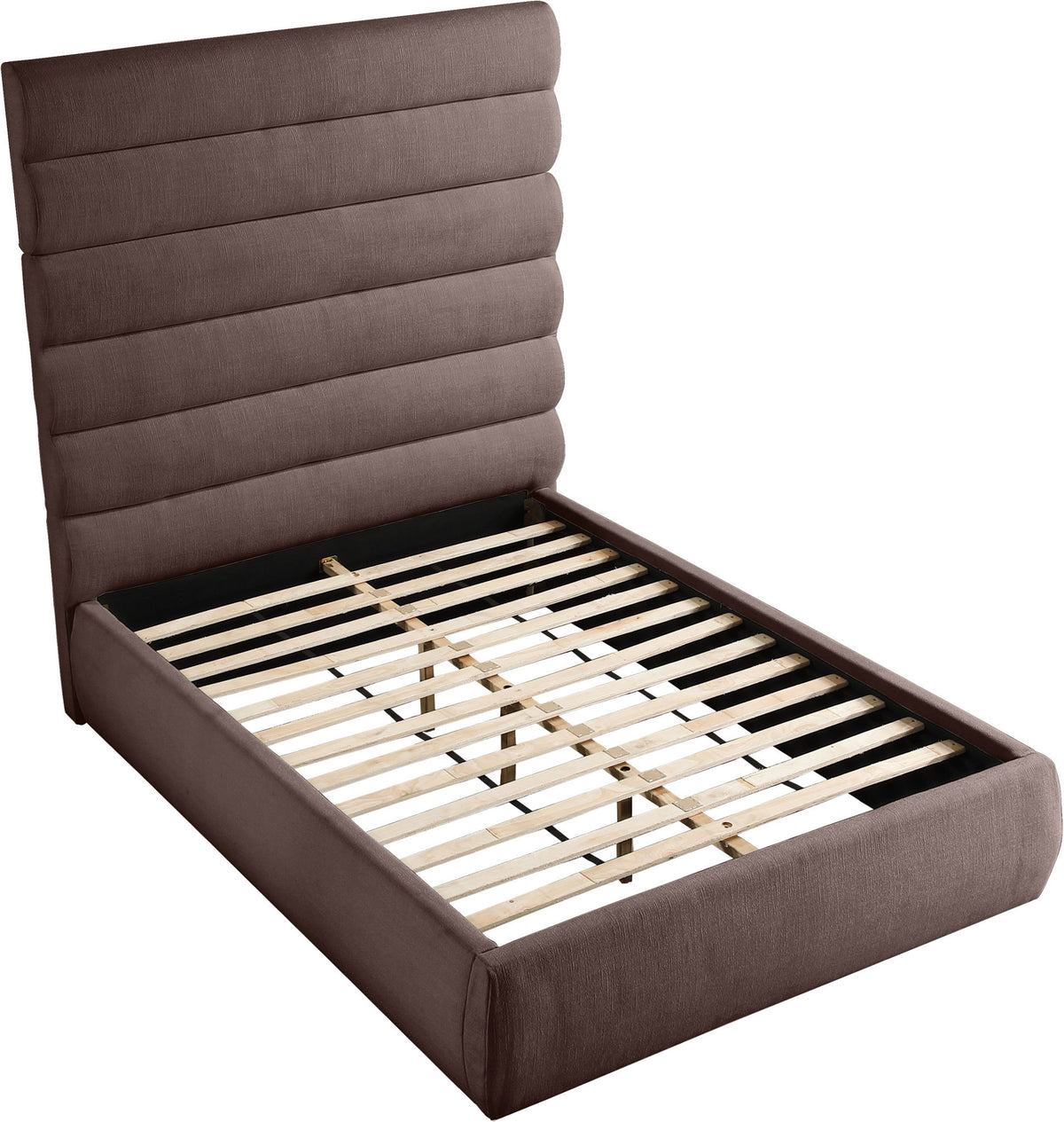 Adam - Linen Fabric Bed With 70.5" Headboard