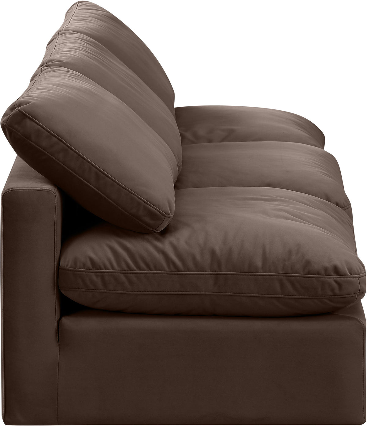 Indulge - Velvet 3 Seat Modular Armless Sofa