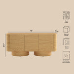Solis - Solid Wood Sideboard (3-Door) - Natural