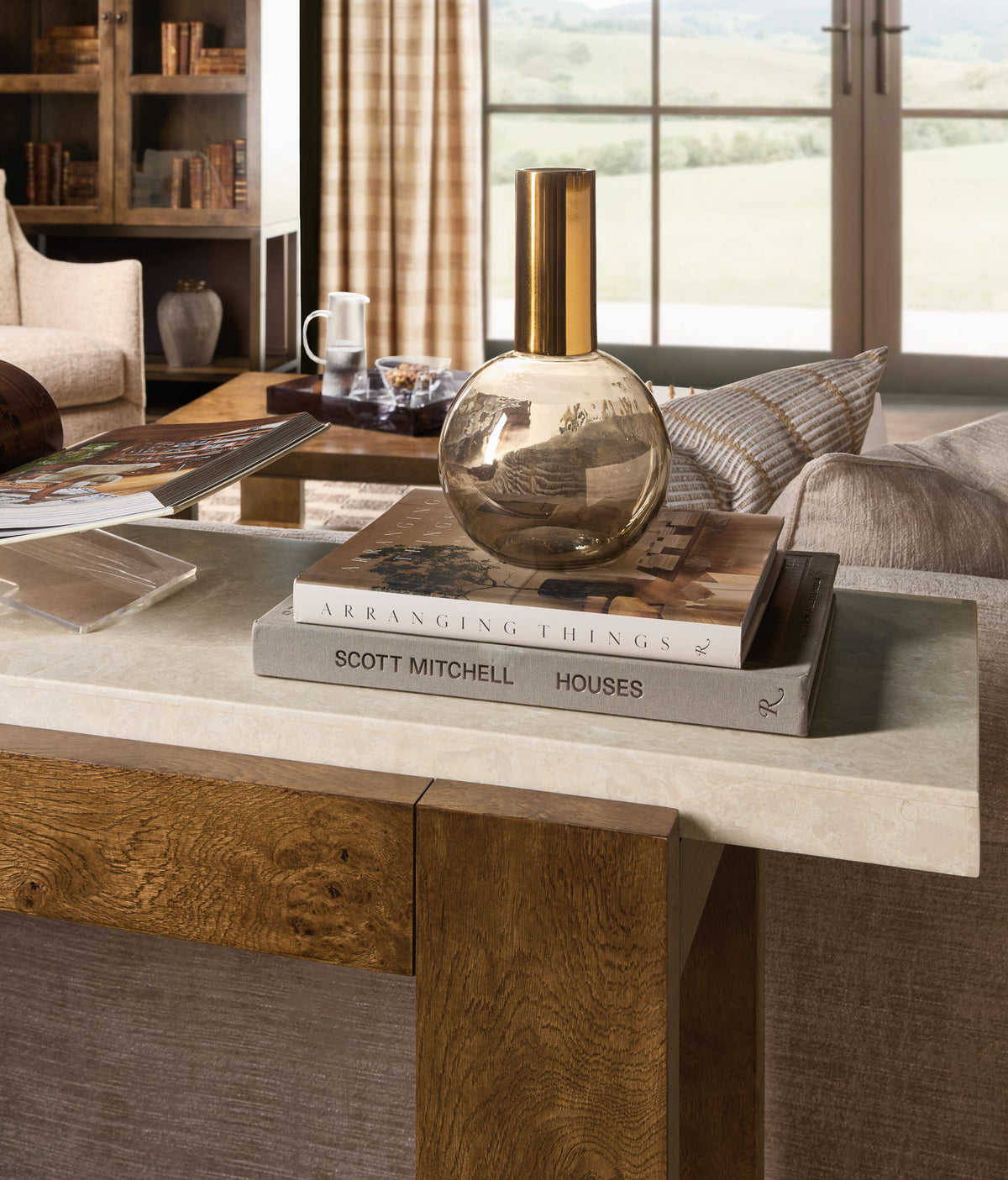 Melange - Mulholland Display Cabinet - Dark Brown