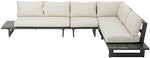 Maldives - 4 Piece Water Resistant Outdoor Patio Modular Sectional With Gray Base