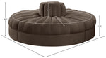 Rummi - Round Velvet Performance Fabric Upholstered 4 Piece Modular Sofa