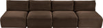 Shaggy - 4 Seat Modular Armless Sofa
