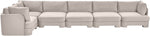 Hammond - Velvet Performance Fabric Upholstered 6 Piece L-Shaped Sectional