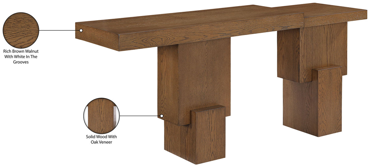 Anzio - Oak Veneer And Solid Wood Console Table