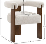 Barrel - Dining Chair - Dark Brown / Cream