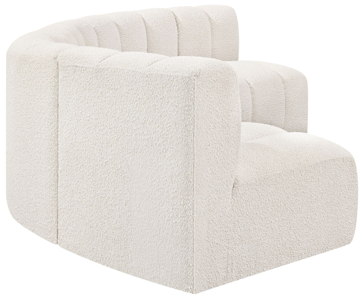 Arc - Boucle Fabric 5 Piece U-Shaped Modular Sofa
