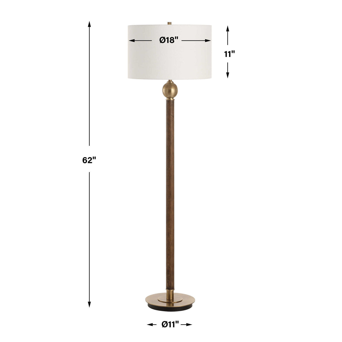 Keros - Floor Lamp - Dark Oak
