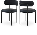 Beacon - Faux Leather Dining Chair With Black Legs (Set of 2)