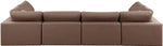 Comfy - 6 Piece Faux Leather Modular Armless Sectional