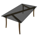 Danzel - Dining Table With Glass Top - Vintage Oak