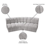 Arc - Boucle Fabric 3 Piece Modular Corner Sofa