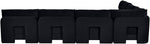 Hammond - Velvet Performance Fabric Upholstered 7 Piece Armless Sectional