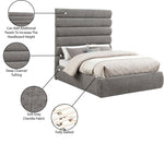 Adam - Chenille Fabric Bed With 70.5" Headboard
