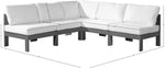 Nizuc - Outdoor Patio 5 Piece Modular Sectional With Gray Frame
