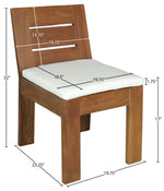 Mirella - Water Resistant Fabric Upholstered Outdoor Patio Dining Side Chair
