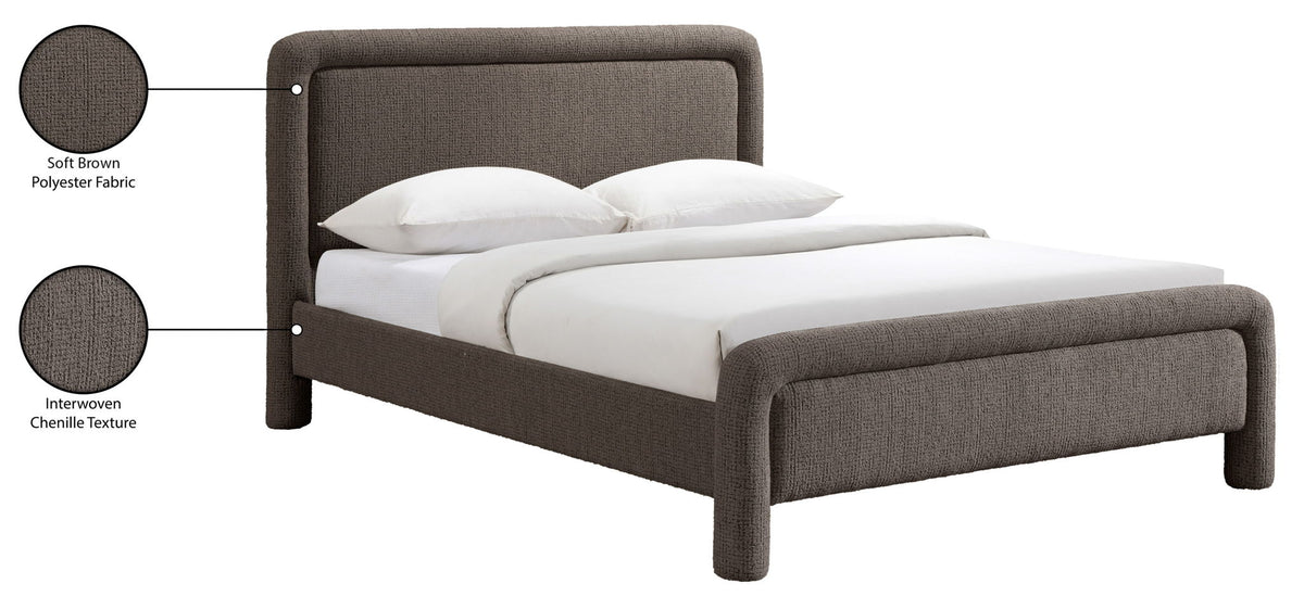Baylor - Fabric With Interwoven Chenille Upholstered Bed