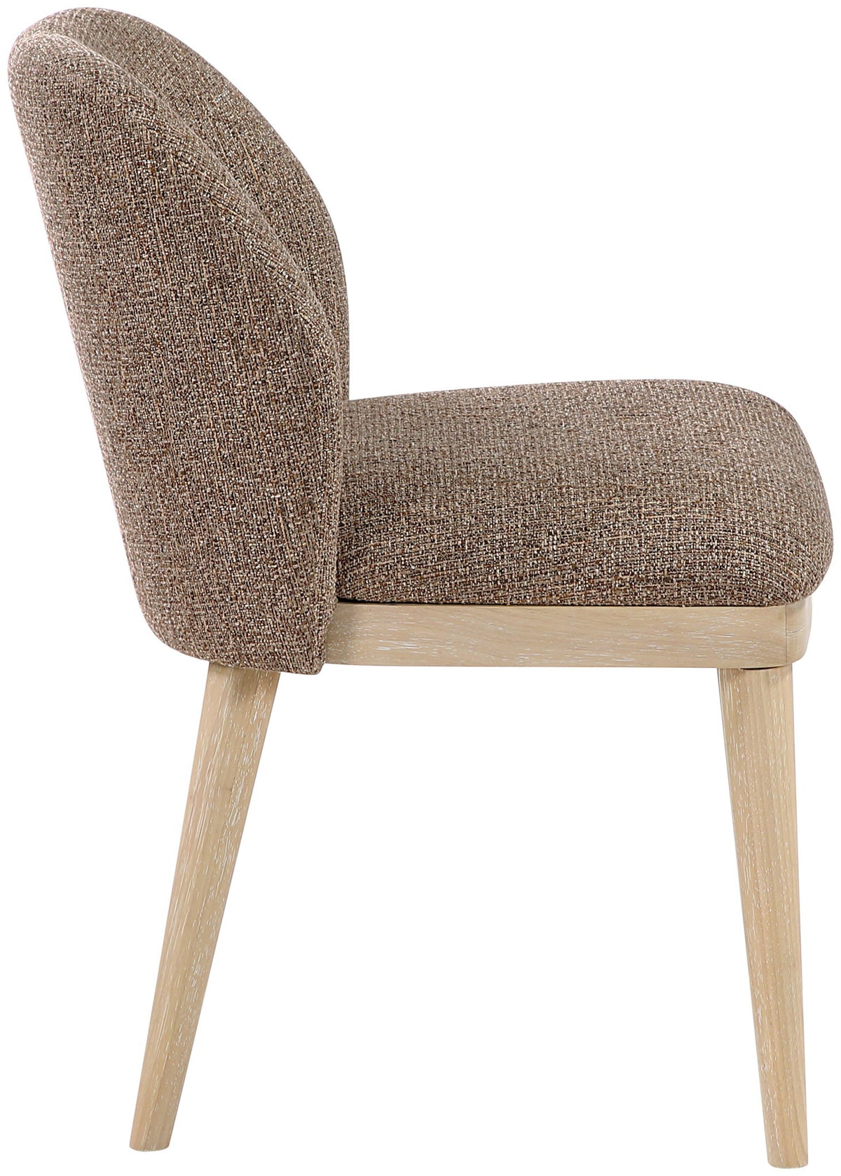Valeo - Linen Textured Fabric Upholstered Dining Chair (Set of 2) - Painted Natural Base