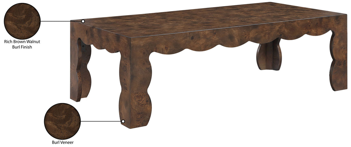 Vassa - Burl Veneer Coffee Table