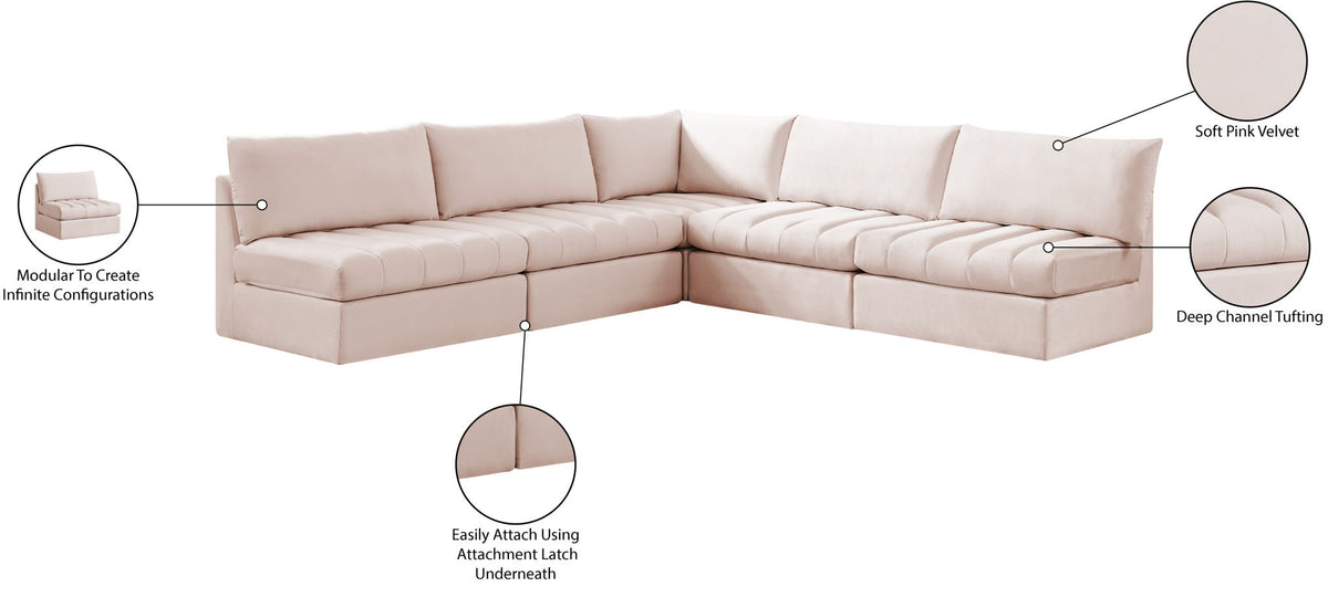 Jacob - Modular Corner Armless Sectional 5 Piece