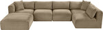 Shaggy - Fabric 6 Piece Modular U-Shaped Sectional