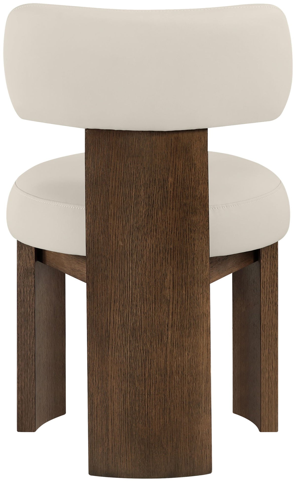 Atelier - Vegan Leather Upholstered Dining Chair (Set of 2) - Taupe / Painted Brown