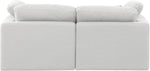 Indulge - Linen 2 Piece Modular Sofa - White