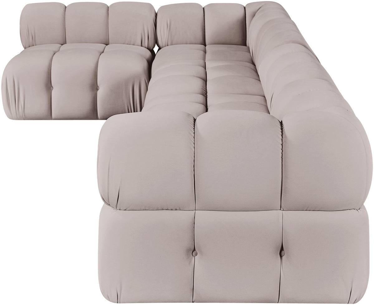 Orin - Velvet 5 Piece Modular Sectional
