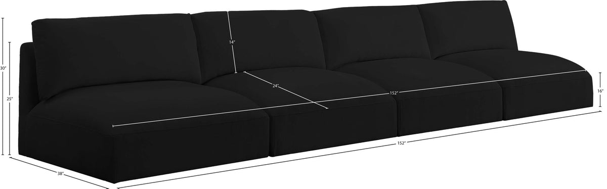 Ease - 4 Seat Modular Armless Sofa