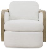 CC - Wilma Swivel Chair - White / Light Brown